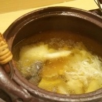 炭火割烹 大嶋 - 鱧とキノコの土瓶蒸し   6000円税別コース