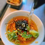 黒毛和牛 肉まぶし ふじ田 - お出汁をかけて