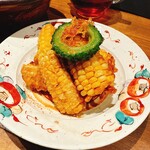 日本酒と肴 みや川 - とうもろこしの唐揚げ
