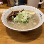 下頭橋ラーメン - ラーメン　大盛り　麺固め　ネギ多め　1,100円