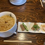 麺屋あごすけ - 鶏塩上湯麺　具は別皿