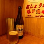 あべの たこやき やまちゃん - 瓶ビールととうもろこし茶