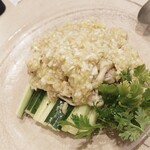 広東家庭料理おかむら - 予約した蒸し鶏の葱油ソース 、ﾊﾟｯｶｲ 美味しい！