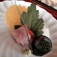 幻董庵 - お造り 菊花大根盛り