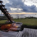 cafe むぎ - 客室付きのテラス。とにかく景色が良い。