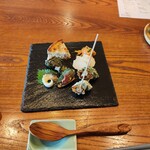 cafe むぎ - 夕食・貝類の前菜