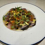 オッティモ・シーフード・ガーデン - カルパッチョ２種（¥1,620円税込）