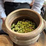 創作日本料理 漠 - 食事～枝豆とひじきのご飯～