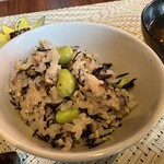 創作日本料理 漠 - 枝豆とひじきのご飯