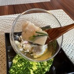 創作日本料理 漠 - 先付～生湯葉豆乳寄せ 鰹節鰹出汁のジュレ～
