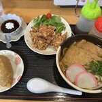 しんまち食堂 - 料理写真:しんまち定食 ¥950 + きつねトッピング ¥150