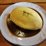 私が頂いたオムノッケ 大盛り のランチセット 1,126円（税別）。オムノッケ の名称は、こちらのお店発祥だそうです。