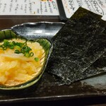 わとわ 奄美店 - ホタテ塩辛と海苔の最強コンビ