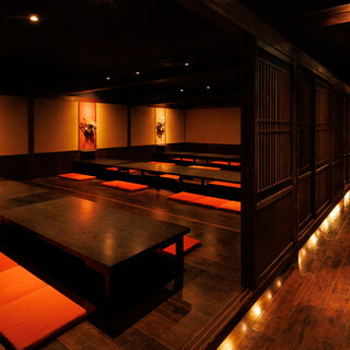 【掘りごたつ完全個室】周囲を気にせず盛り上がれる最適な環境。

