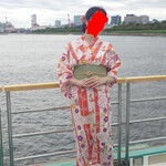 深川 冨士見 - フジテレビ対岸付近に停泊中、屋形船屋上にて某女優さんを参加者7名ずつ1分間団体撮影会。