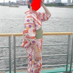 深川 冨士見 - フジテレビ対岸付近に停泊中、屋形船屋上にて某女優さんを参加者7名ずつ1分間団体撮影会。