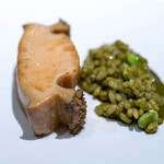 レストラン オオツ - 2025.9 地物黒鮑（あわび）だだちゃ豆入り肝リゾット