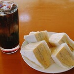 カフェはたち - 令和7年9月 モーニング(6:30〜10:30)
アイスコーヒー 税込400円
Bセット(たまごサンドハーフ) 税込200円