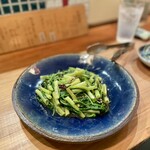 茶虎飯店 - 空芯菜とおかわかめの炒め