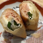 酒場らいと - クリームチーズ明太子の春巻き