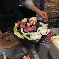 ビールと羊 - 焼き加減良い