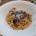 北海道イタリアン ミアボッカ - 黒トリュフ香る“下川六⚪︎酵素卵”の贅沢カルボナーラ