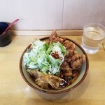 ジャンボゲソ天＋半玉ねぎ小うどん。
