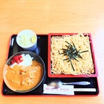 やぶ善 - ■ ランチサービス F：中華ざる + ミニカツカレー (セレクト)、1,250円