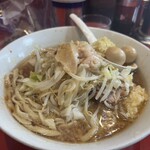 ラーメン二郎 - ミニラーメン　生姜半分　ニンニク少しあぶら少し