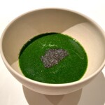 レストラン オオツ - ■モロヘイヤソースのすっぽんフラン