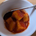 焼肉・冷麺ヤマト - 冷麺別辛のカクテキ