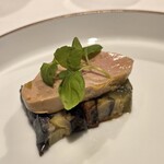 モトイ - 前菜③
      フォワグラナチュールと練茄子 
      マデラのヴィネグレット
