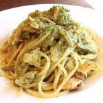 TAKASHI - <'14/10/24撮影>パスタランチ 1200円 のアサリのジェノベーゼ スパゲッティーニ