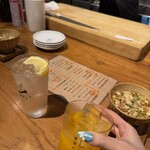 食堂かど。 - お通しはみんな違うみたいです…？！