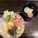 川尻蔵前うどん ぬま田 - 玉子天丼（吸い物付き）