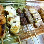 寿司酒房 洛彩 - 2014.10 串の盛り合わせ（1,300円）