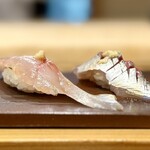 鮨脩 - 角鯵と真鯵の食べ比べ