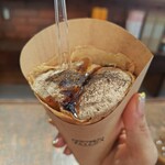 クレープ喫茶 えんどう - 黒糖カラメルとほうじ茶クリーム
