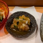 じどりや 穏座 - 雄の胸肉のなめろう