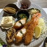 お食事処 与四郎 - ミックスフライ御膳