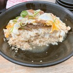 まるはのかつ丼 - 断面
