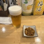 Oyster & Smoked Bar Sango - 生ビールとお通し