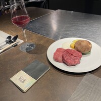大阪鉄板焼き 神戸牛 TATARA - 国産牛ランプ100g、季節の焼き野菜