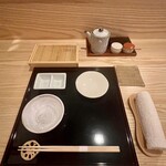 天ぷら上村 - セッティング