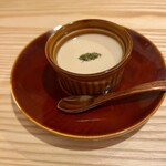 天ぷら上村 - ほうじ茶プリン