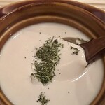 天ぷら上村 - ほうじ茶プリン