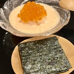 天ぷら上村 - 生イクラの出汁ごはん