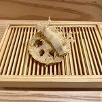 天ぷら上村 - 蓮根