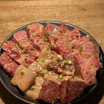 近江牛ホルモン いるもん - 来ました〜。四品一緒に盛り合わせ