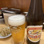 博多ラーメン 和 - キリンラガービール小瓶500円